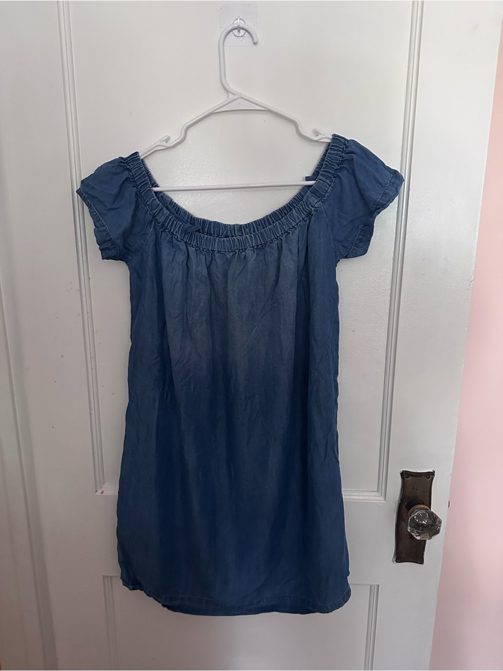 Anthropologie cloth & stone Blue Off-Shoulder Midi Dress